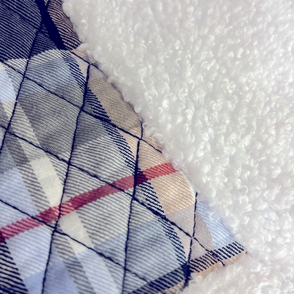 Vera Bradley Teddy Fleece Half-Zip Pullover quilted tartan detail mockneck L - Picture 12 of 12